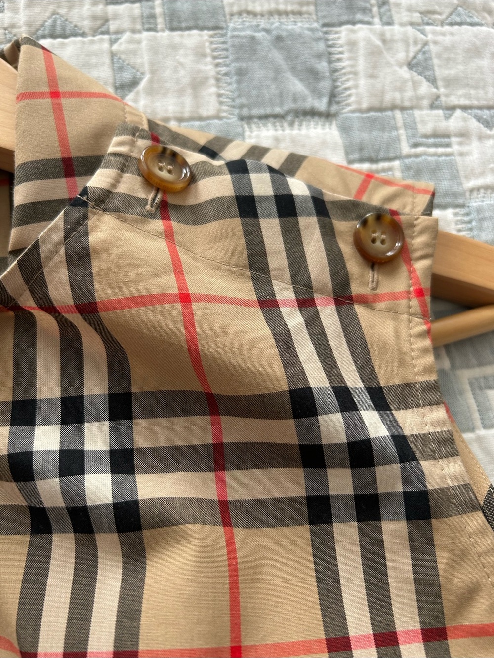Burberry Tan Check Sleeveless Midi Shirt Dress - Picture 6 of 7